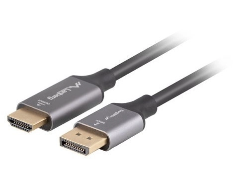 Cablu DisplayPort-HDMI 1.8M 4K negru-argintiu