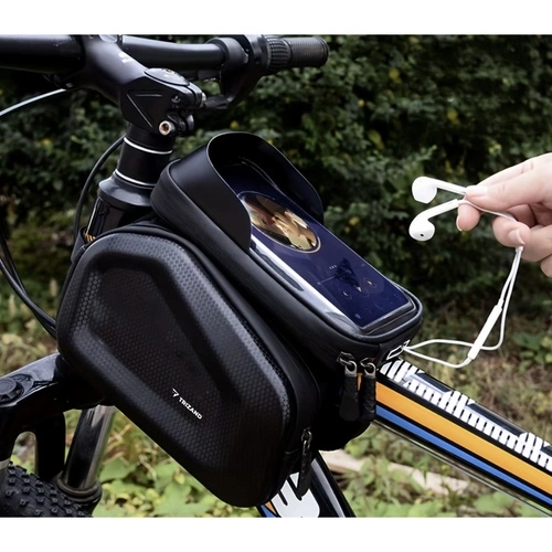 Geantă de bicicletă pentru telefon cu husă impermeabilă și parasolar