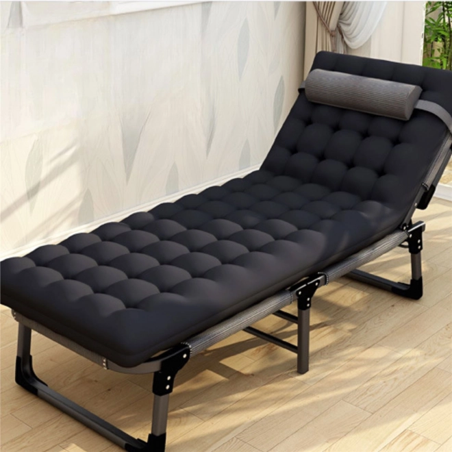 Pat pliabil turistic premium negru