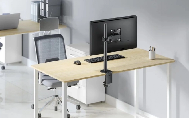 Suport birou Neomounts pentru 2 monitoare LCD până la 32 inch