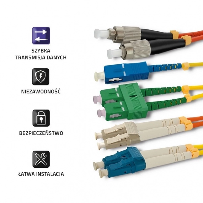 Patch cord optic LC/UPC–LC/UPC MM OM3 50/125, 1 m