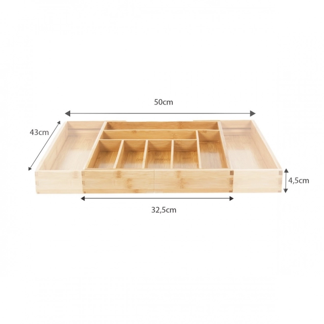 Organizator extensibil din bambus