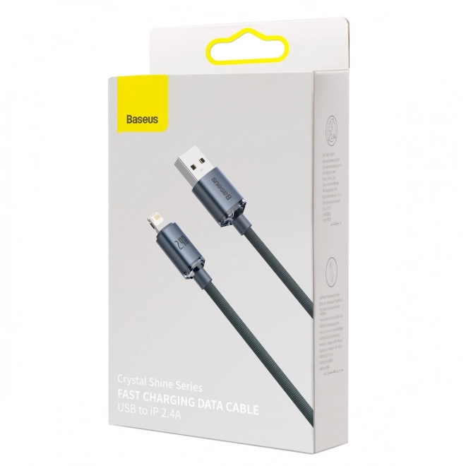 Cablul usb la lightning Baseus Crystal Shine negru