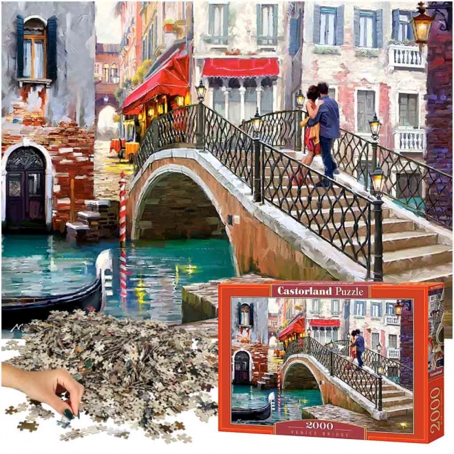 CASTORLAND Puzzle 2000 piese Podul venețian - Podul venețian 92x68cm