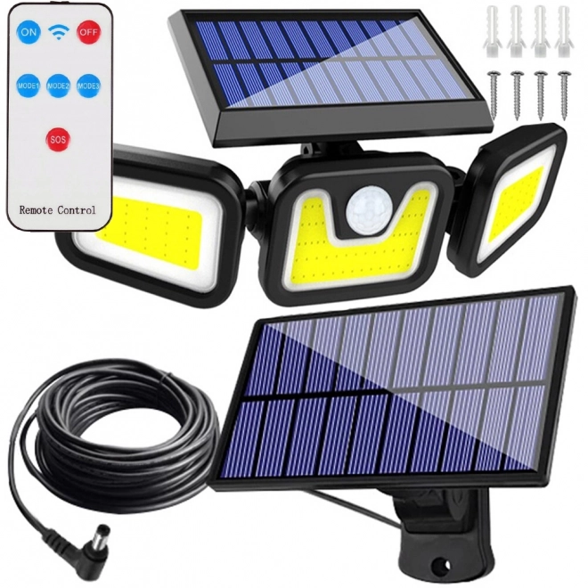 Lampa solară cu senzor de mișcare pentru grădină