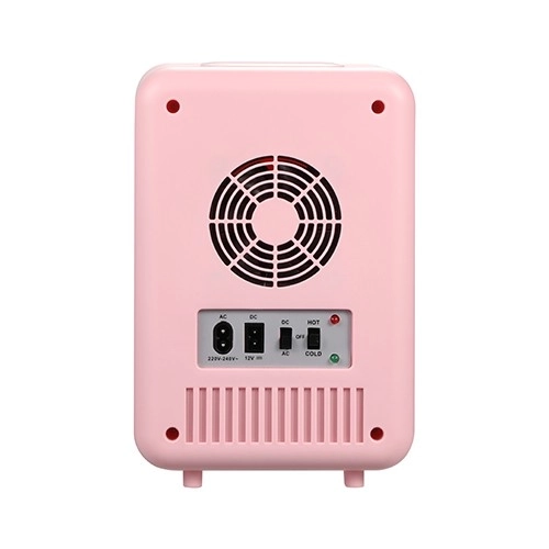 Mini frigider portabil 4L roz