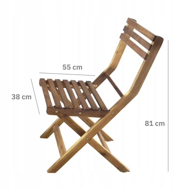 Set mobilier de grădină din lemn de salcâm