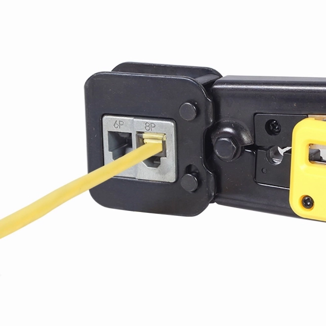 Zacuscator universal pentru RJ45, RJ12, RJ11 Pass-Through