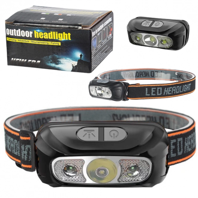 Lanternă frontală LED rezistentă la apă, 6 moduri de iluminare