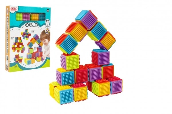 Set de construcție cu cuburi Little Hero pentru copii de la 12 luni