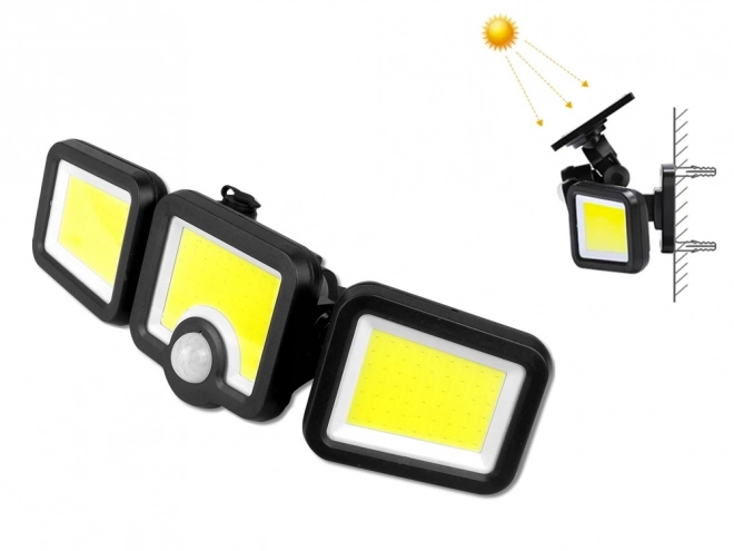 Lampa solară cu senzor de mișcare pentru grădină