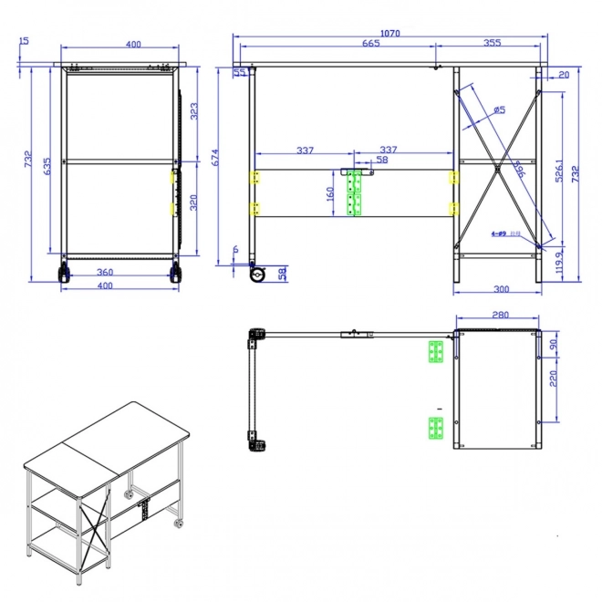 Masa pliabilă de loft MC-411