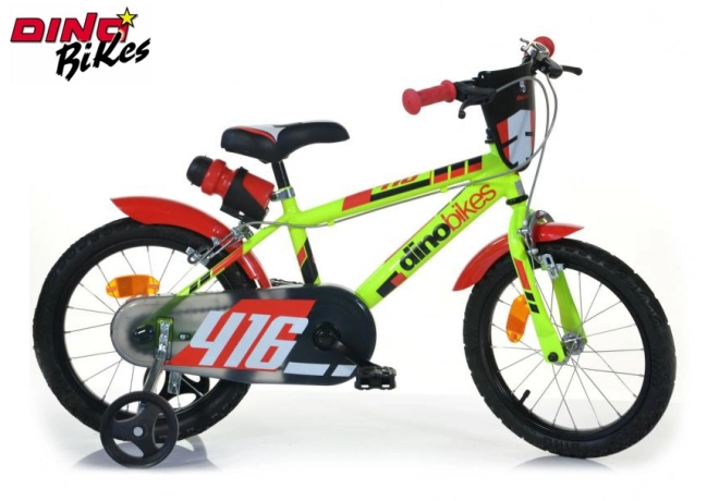 Bicicletă pentru copii Dino, verde-negru 16" 2020