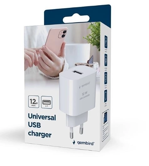 Încărcător USB universal 2.4A alb