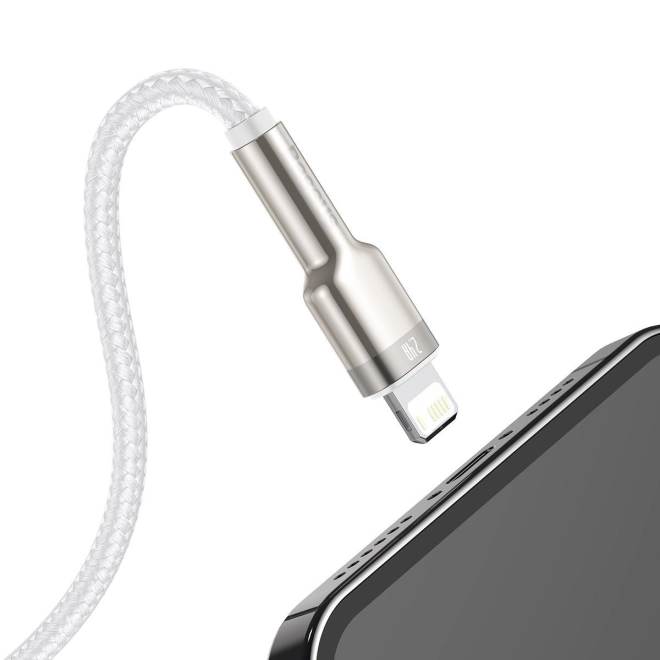 Cablu USB Lightning Baseus Cafule Alb
