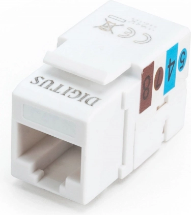 Modul keystone RJ45 CAT6 UTP cu tăiere LSA, alb