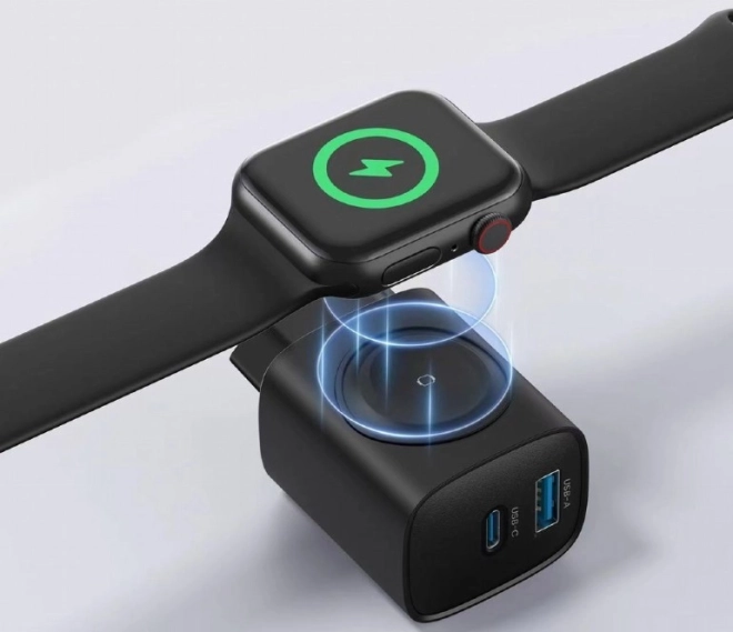 Încărcător USB-A USB-C 20W PowerDelivery Quick Charge 3.0, negru