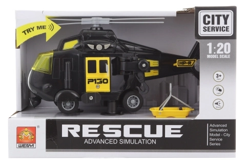 Elicopter negru pe baterii