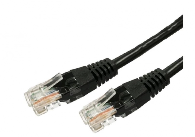 Patchcord cablu cat.6 RJ45 UTP 3m negru pachet 10 buc