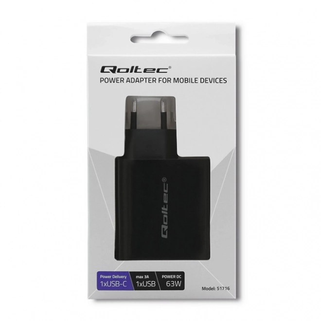 Încărcător rețea 63W cu Power Delivery și Quick Charge