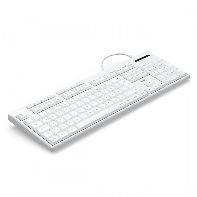 Tastatură cu cablu albă