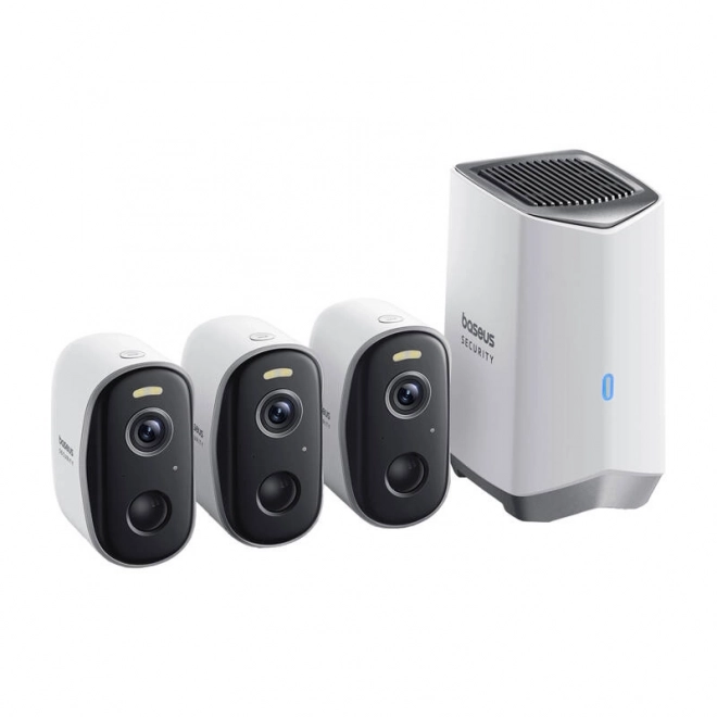 Set de 3 camere de supraveghere exterioare Baseus N1 2K