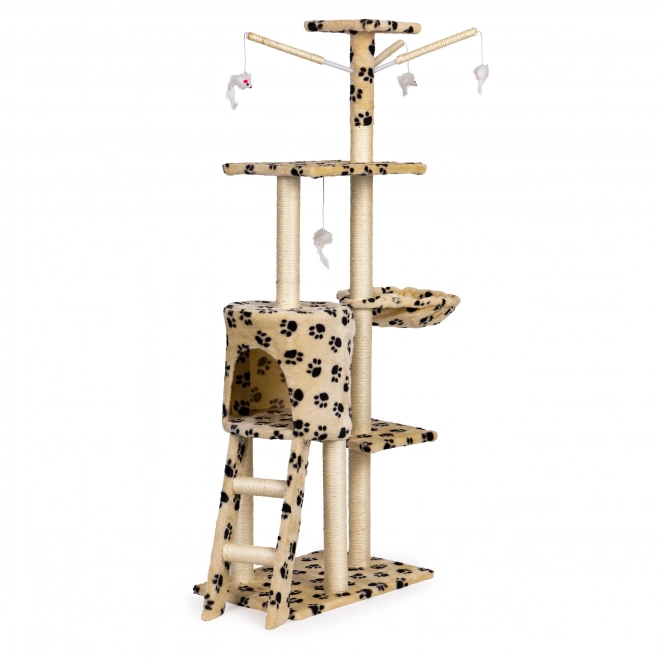Ansamblu de joacă și zgâriere pentru pisici ModernHome 138 cm