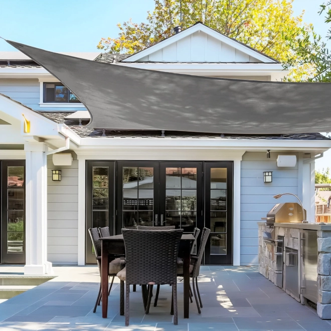 Umbrelă pătrată bej naviga cu baldachin impermeabil ModernHome – 3 x 3 m