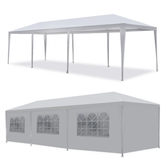 Pavilion de grădină MultiGarden, 3x9 m, 8 pereți, alb