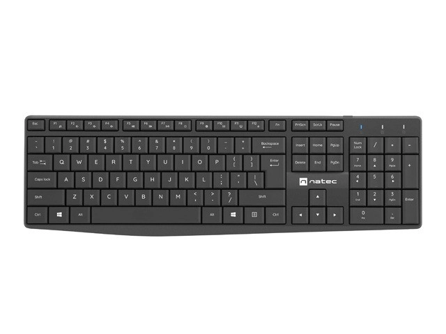 Set 2 în 1 Natec Squid tastatură și mouse wireless optică neagră