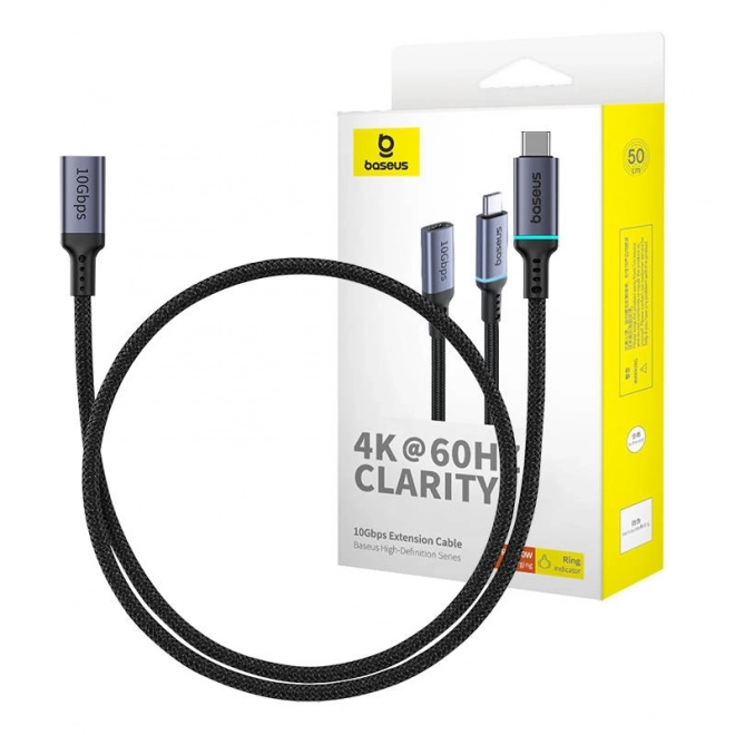Cablu prelungitor Baseus USB-C 10Gb/s 0,5m