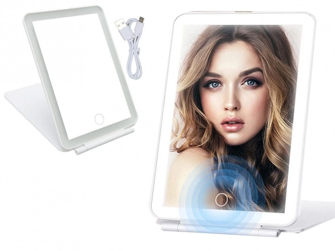 Oglindă cosmetică LED pliabilă pentru călătorii