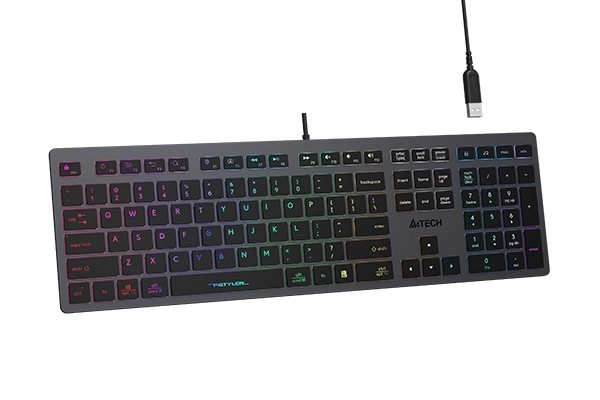 Tastatură cu iluminare neon