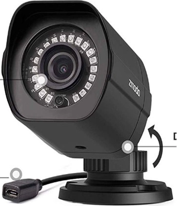 Cameră de supraveghere Zmodo 1080p cu rezistență IP65 pentru exterior și interior