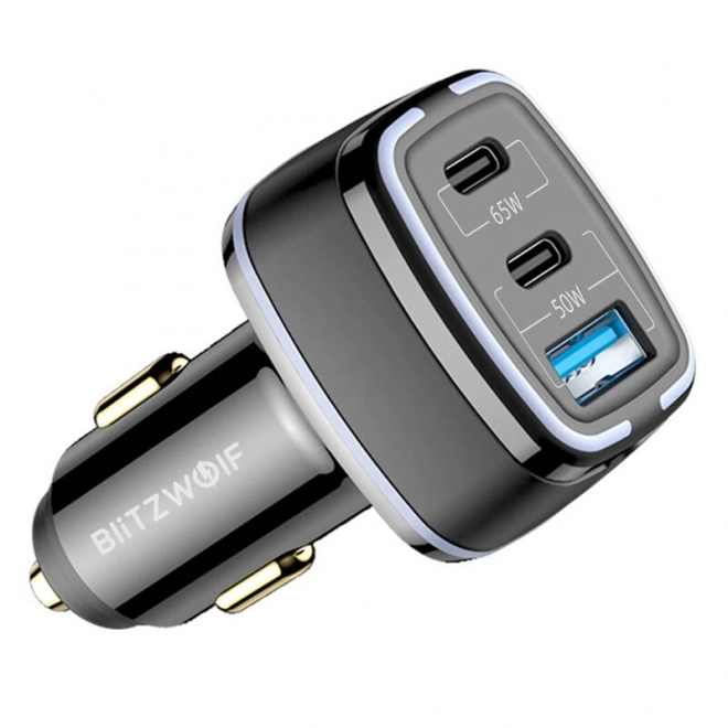 Încărcător auto cu 3 porturi USB PD 115W