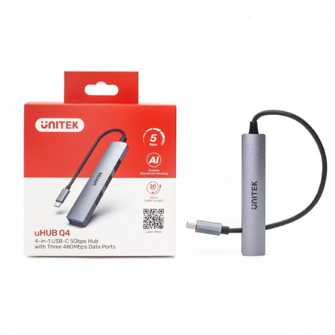 Hub USB-C cu 4 porturi suplimentare USB