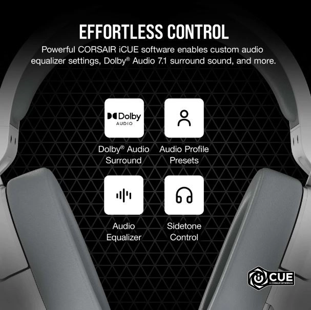 Căști gaming Corsair HS55 Surround albe