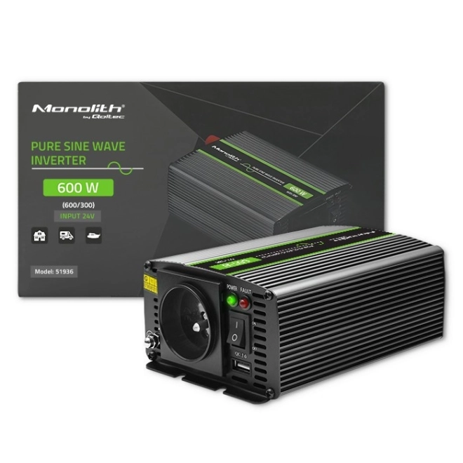 Priză mobilă Qoltec cu sinus pur