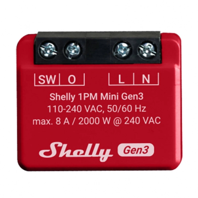 Unitate de control inteligentă shelly 1pm mini gen3