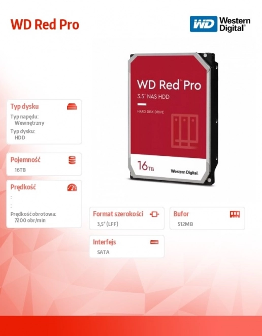Hard disk WD Red Pro 16TB