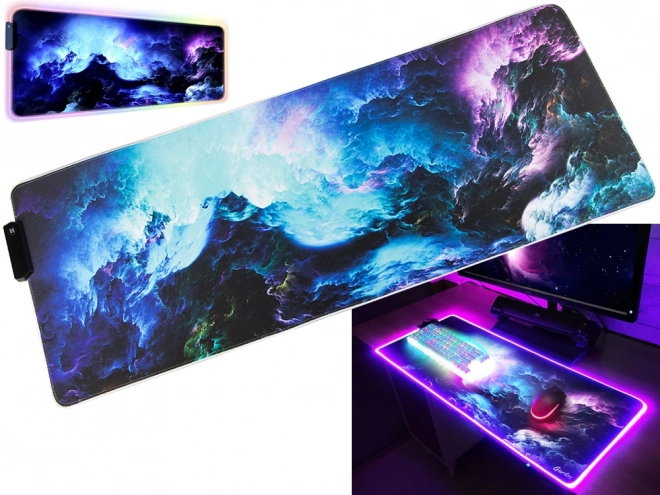 Mousepad iluminat RGB pentru gaming
