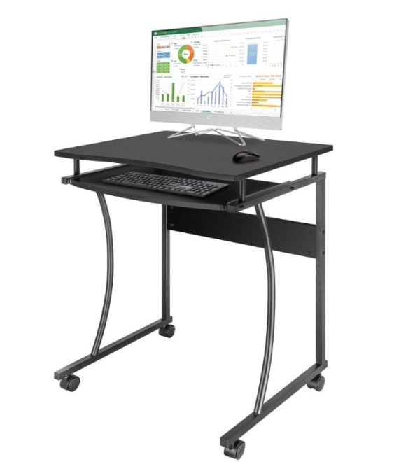 Birou computer mobil negru