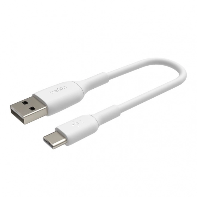Cablu USB-C la USB-A 15 cm alb