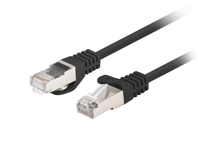 Patchcord FTP cat.6 1m negru 10-pak testat Fluke