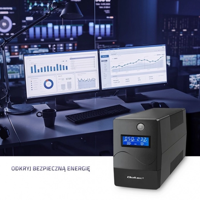 Zasilator UPS Monolith 850VA 480W cu LCD și USB