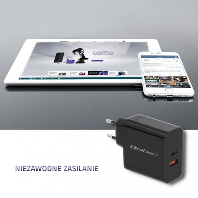 Încărcător rețea 63W cu Power Delivery și Quick Charge