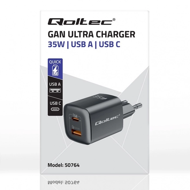 Încărcător Ultra Rapid 35W cu Tehnologie GaN, Qoltec