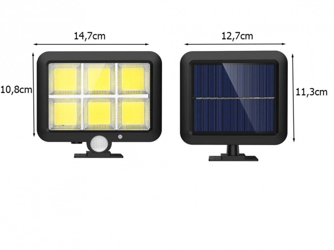 Lampa solară cu panou solar și senzor de mișcare și amurg 120 LED