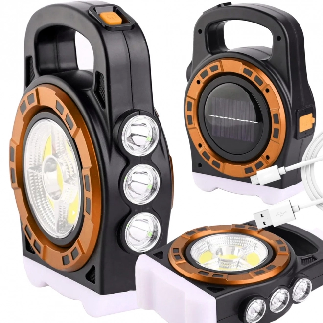 Lampa solară portabilă LED reîncărcabilă cu funcție de powerbank