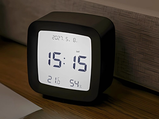 Ceas deșteptător digital cu ecran LCD și măsurare a temperaturii și umidității
